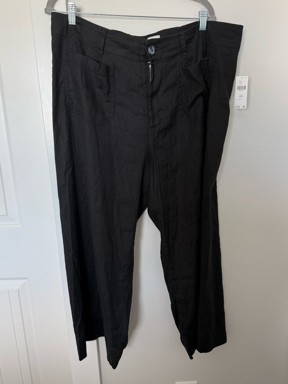 Anthropologie Black Linen Colette Pants